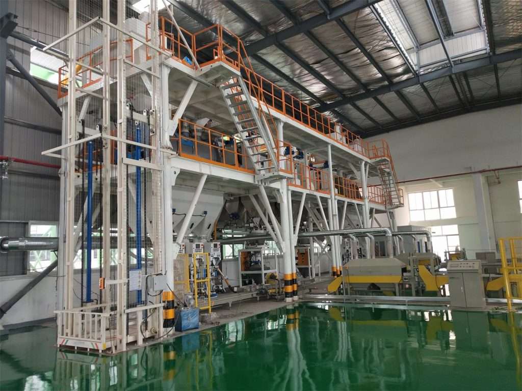 Tile adhesive production line site